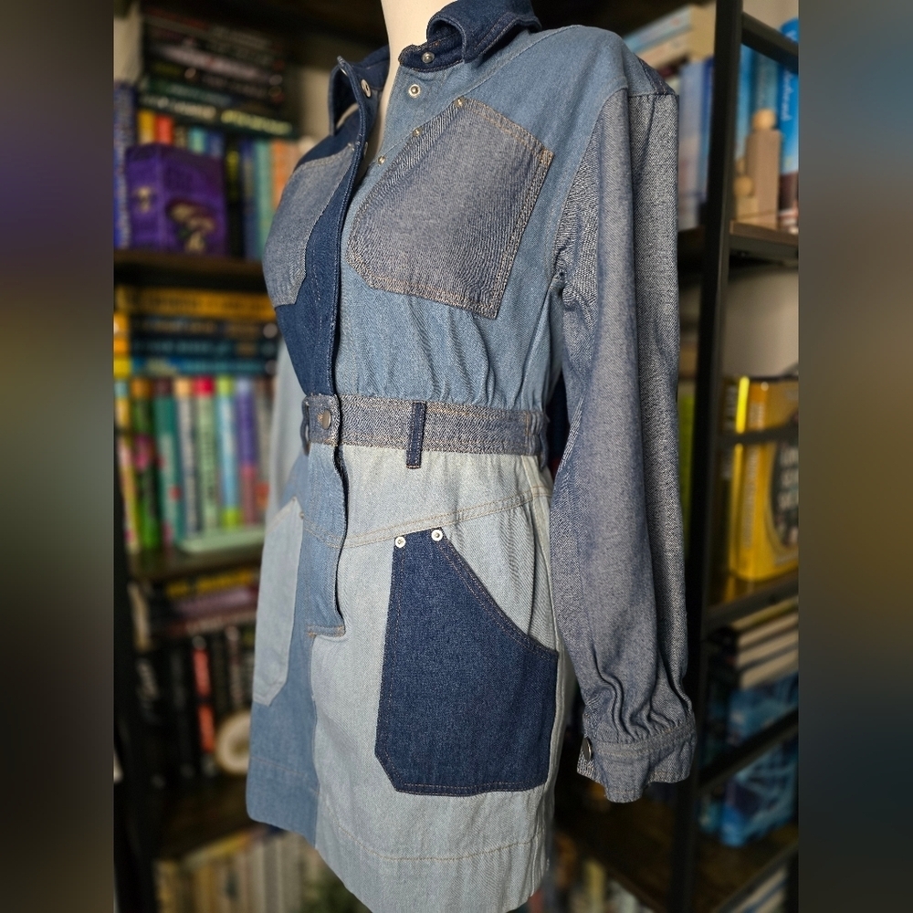 Steve Madden Ryleigh Long Sleeve Patchwork Dress - Picture 7 of 10